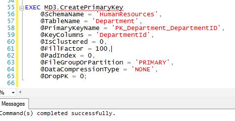 MD3.CreatePrimaryKey in Action